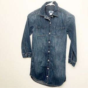 Old navy denim shirt dress M 8y